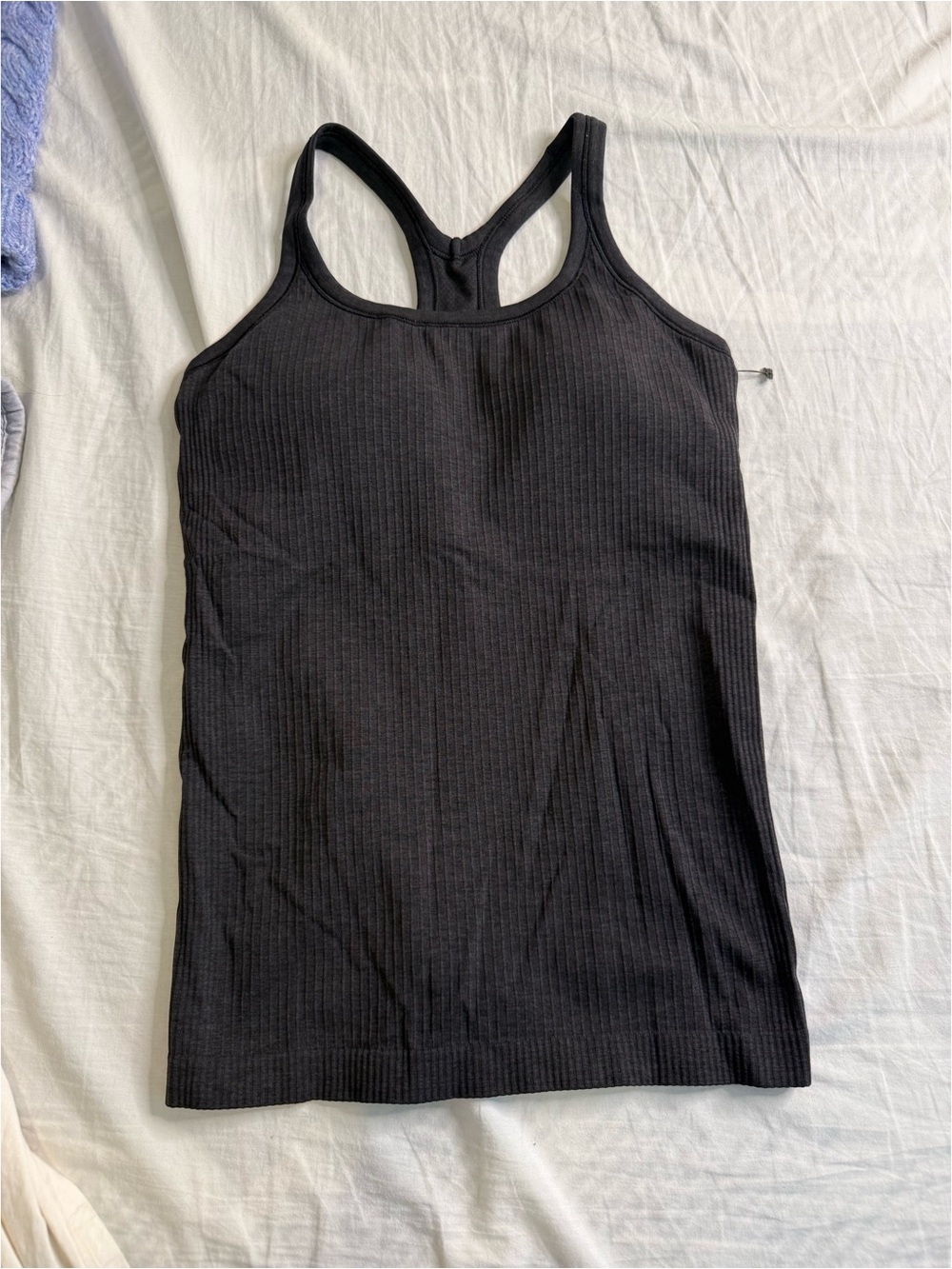 Black Ribbed Racerback Tank Top - Women's - Picture 2 of 4